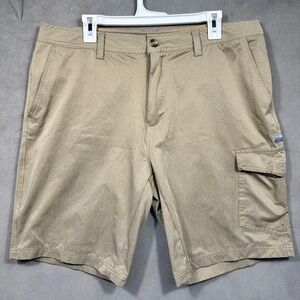 Free Country Cargo Shorts Mens 38 Tan Hiking Outdoor Utility Excellent